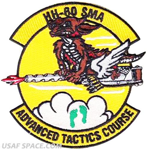 34o ESCUADRÓN DE ARMAS USAF - HH-60 SMA - CURSO DE TÁCTICAS AVANZADAS - PARCHE ORIGINAL - Imagen 2 de 2