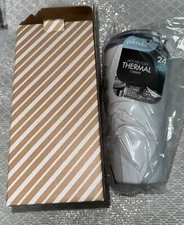 Primula Hot /Cold Thermal Lidded Travel Tumbler 20oz White  Flip Top