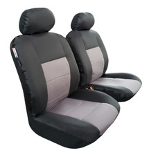 For Chevy Equinox Car Front Seat Covers Black Grey Canvas Waterproof 2PC