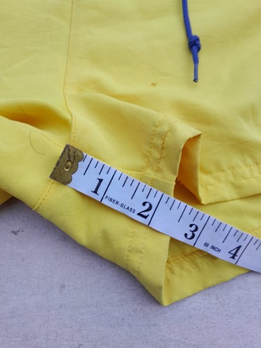 Vintage Nike Swim Shorts Boy's Large Yellow Blue Embroidered Logo - Picture 11 of 11