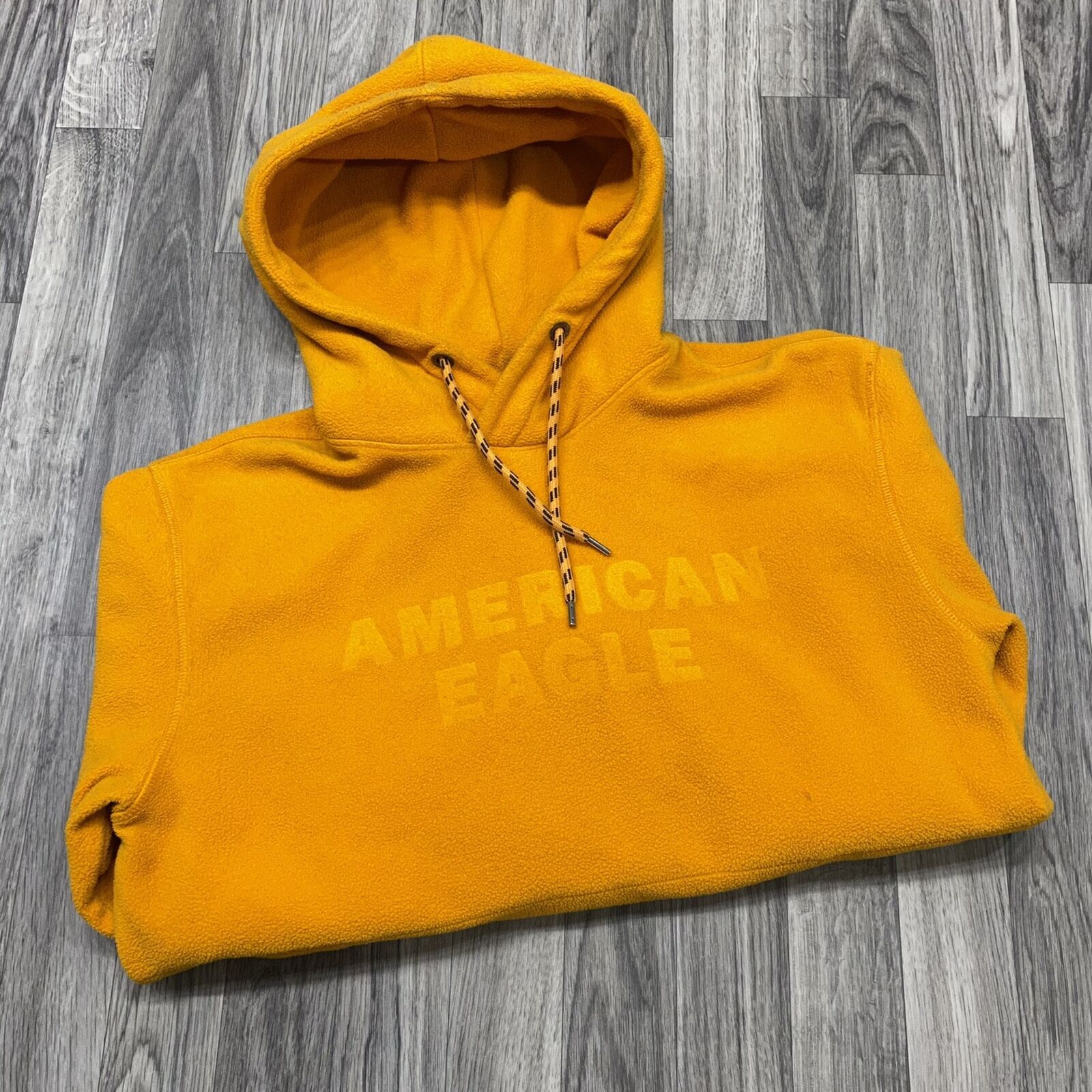 AMERICAN EAGLE Embossed Drawstring Pullover Orang… - image 1