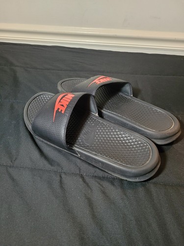 Nike Benassi JDI Slide Sandals Red Black Slip On 343880-060 Mens Size 13 M - Picture 5 of 9