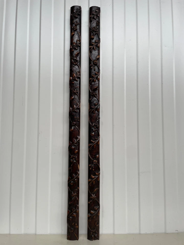 A Beautiful Pair of LARGE Highly carved Pieces / pediments 35.51 inch high - Image 2 of 4