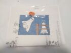 Ghosts W/ Pumpkin-Under The Rainbow-Hp Needlepoint Canvas-Stitch Guide-Emb