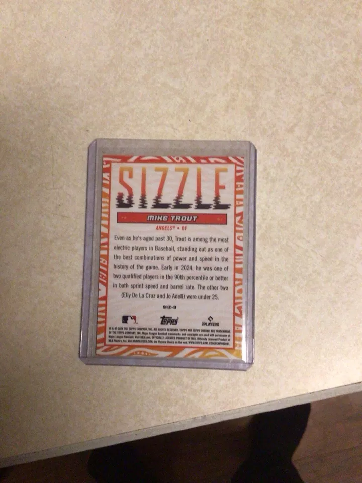 Topps Chrome 2024 Mike Trout Sizzle Insert SSP!! Case hit!! - Image 2 of 3