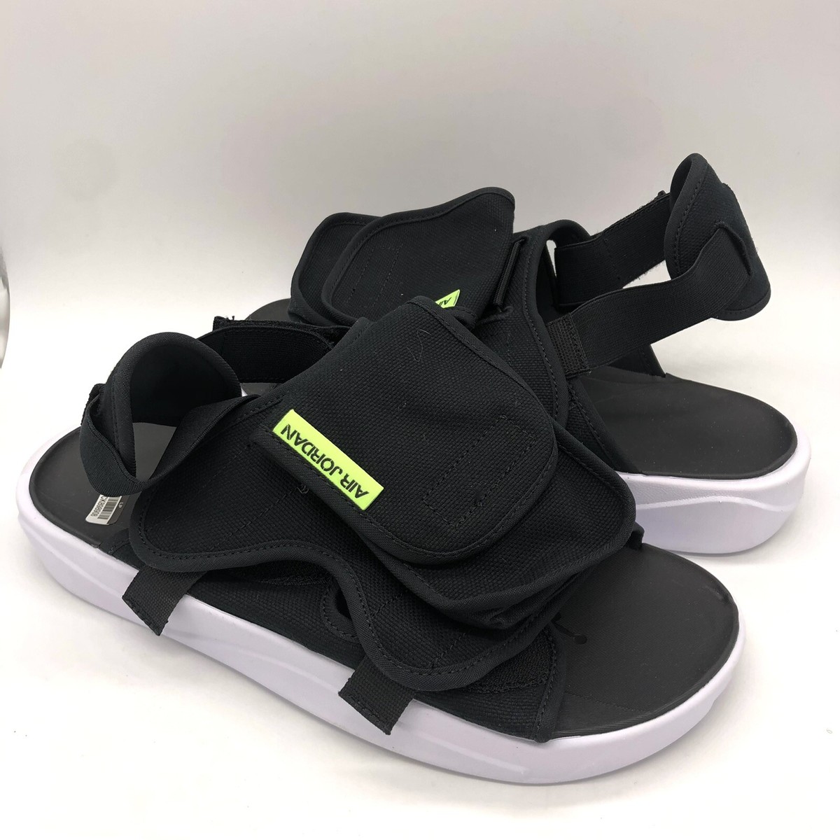 Nike Jordan LS Sandals Slippers Slides Flip Flops Black White Mens Size 12  New | eBay