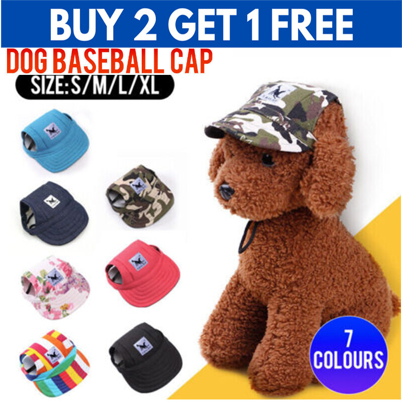 Dog Baseball Cap Outdoor Pet Sun Hat Summer Canvas Visor Puppy S