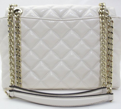 NWT KATE SPADE Quilted Crinkle Leather NATALIA Med Flap Shoulder Parchment/Bone - Picture 6 of 9