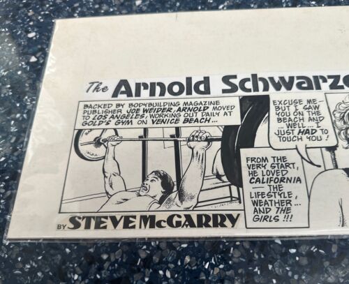 Arnold Schwarzenegger Story Original Art Steve McGarry 1980s Total Recall Conan - Picture 2 of 4