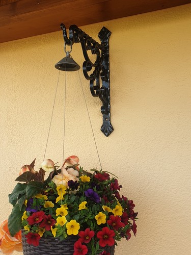 Halterung Blumenampel, Wandausleger für Laternen, Vogelfutterhaus, Schmiedeeisen - Bild 2 von 11