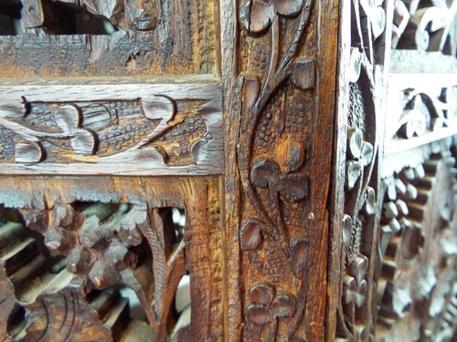 Antique Anglo Indian Decorative Octagonal Side Table Folding Base English Market - Picture 8 of 12
