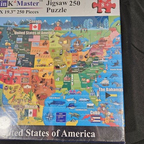 United States of America Think2Master Educational Jigsaw Puzzle 250 Pc 14"x 19" - Picture 16 of 16
