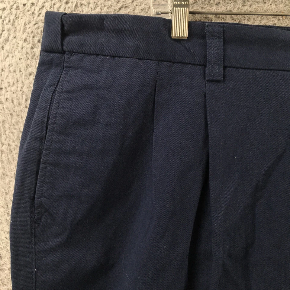 Pantalones de vestir Harbor Bay para hombre 46 (real 44X27) azul calce relajado tiro alto cremallera NUEVO Foto 3 de 4