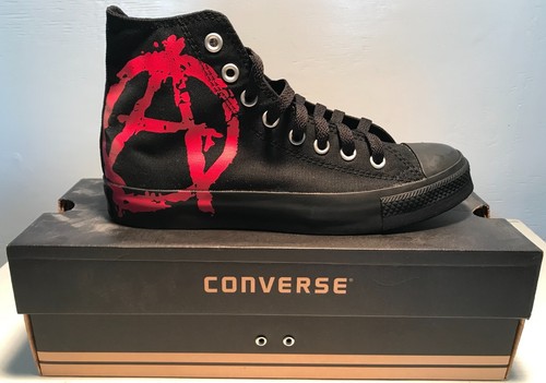 CONVERSE CHUCK TAYLOR ALL STAR HI TOPS RARE VINTAGE ANARCHY M7/W9 NEW WITH BOX - Picture 9 of 16