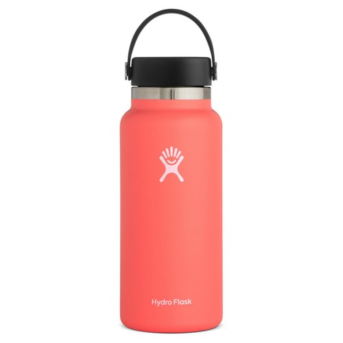 32oz Hydro Flask Water Bottle Stainless Wide Mouth Double-Wall Vacuum Insulation - Picture 29 of 45