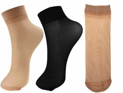 3 Pairs Ankle Socks High Sexy Simple Ultra-Thin Short Nylon Stockings Anklets UK - Picture 7 of 7