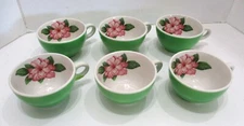6 Syracuse China Cups Rhododendron The Greenbrier by Dorothy Draper
