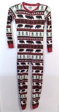 Lazy One Pajama One Piece Size 12 Bear Essential Boy's Girl's Unionsuit Flapjack