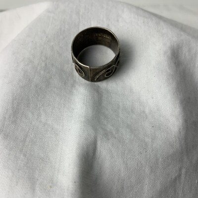 NAVAJO RING sterling silver 18号 Important Vintage Native American Navajo 14k Gold Sterling