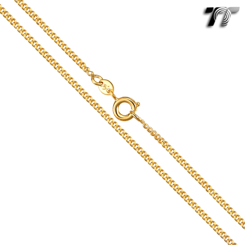 Gold Filled Curb Chain Necklace 35cm 