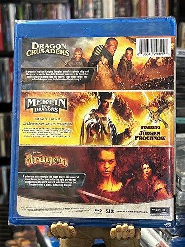 Fantasy Adventure ( Blu-Ray) Dragon Crusaders, Merlin and War Of The Dragon NEW! - Picture 2 of 5