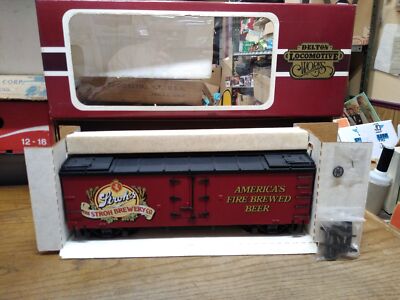 Vtg NOS Delton Lines G Scale Strohs Refrigerator Car #4258 Trains Original Box!