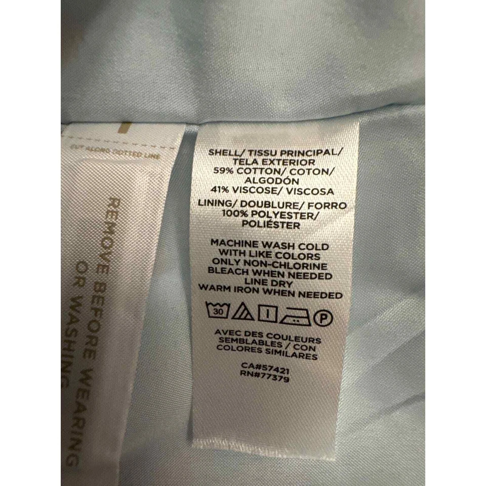 Falda envolvente azul con estampado de frutas Ann Taylor talla 8 pequeña nueva Foto 4 de 4