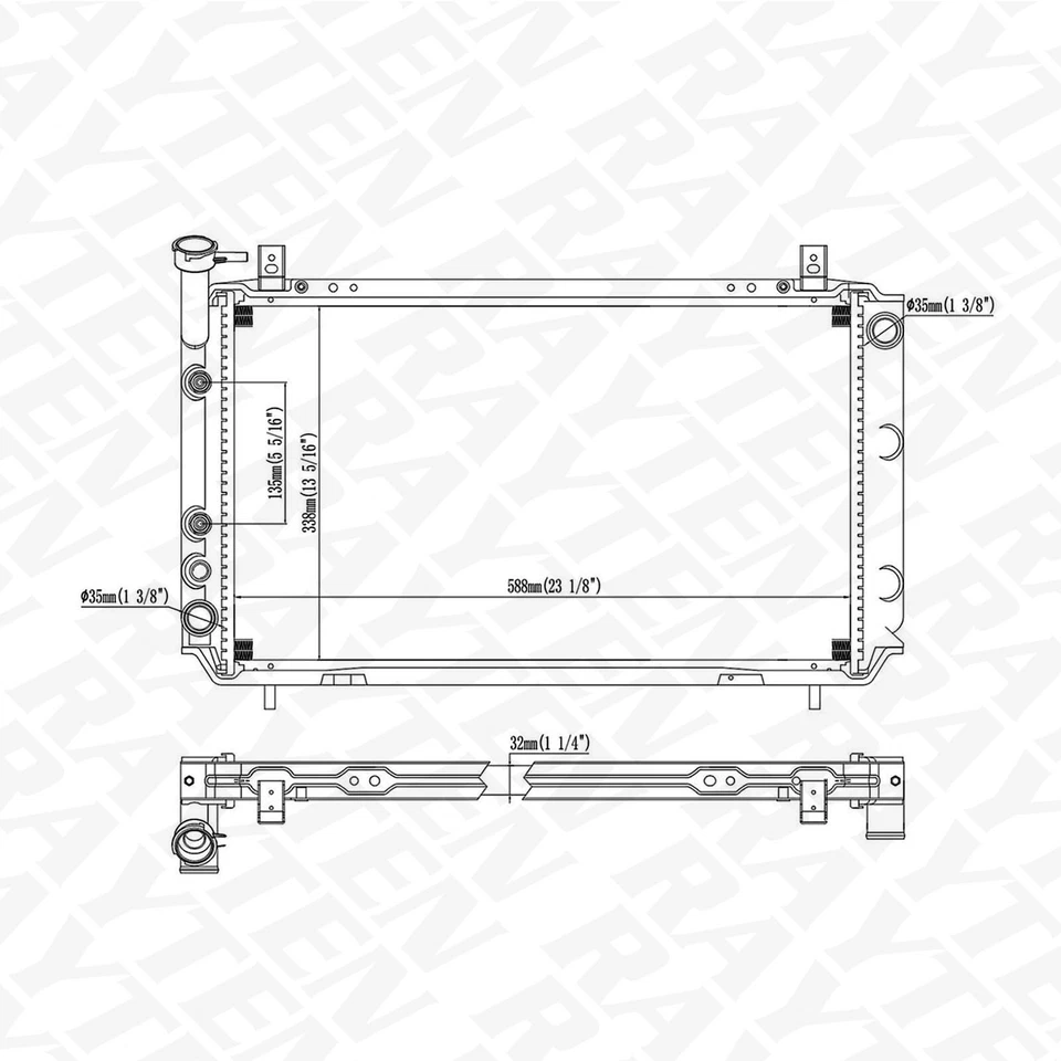 Radiador de aluminio CU213 apto para 89-88 Nissan Pulsar NX 87 Nissan Sentra Foto 3 de 4