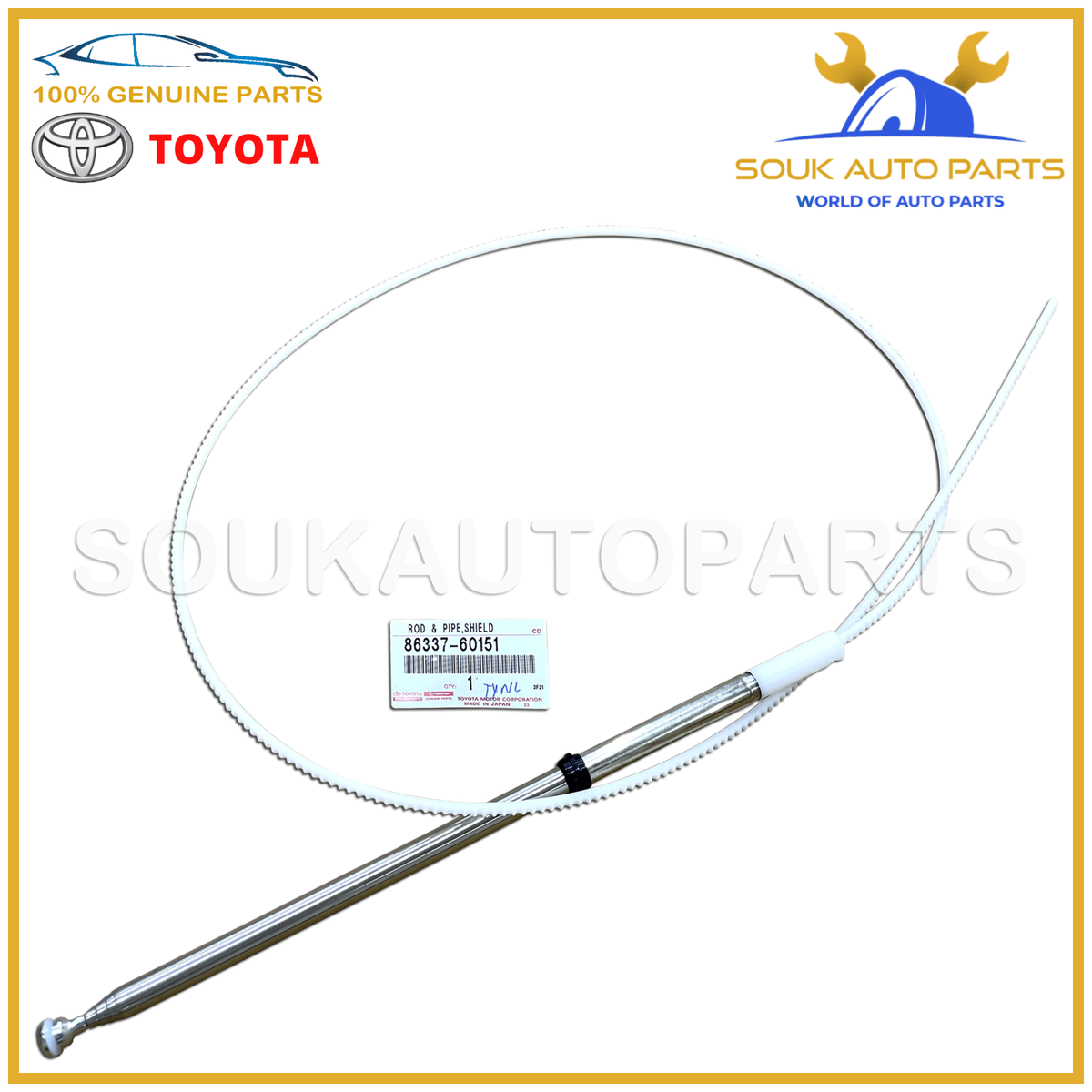 86337-60151 Genuine Toyota ROD & PIPE, SEALED W/CABLE