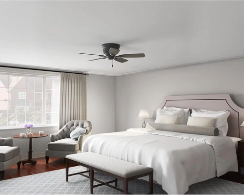 Hunter Fan Company 52392 Low Profile Ceiling Fan, Matte Black - Picture 3 of 6