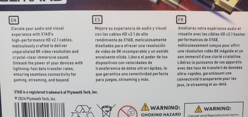 HDMI 2.1 Ultra High Speed 48Gbps 8K@60Hz Ultra HD HDR 8K HDMI 2.1 Cable 6ft - Picture 9 of 9