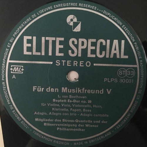 R555 Beethoven Septet Stross Quartet Winds of VPO Elite PLPE 30 030 Stereo - Picture 2 of 3