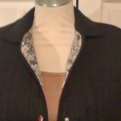 Jacket Size 14 Quilted w/ Paisley Lining Light Weight Briggs New York - Picture 3 of 9