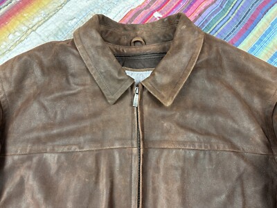 Wilsons M. Julian Heavyweight Quilt Lined Brown Leather Car Coat
