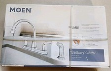 Moen Banbury CA87553 2 Handle Side Sprayer Kitchen Faucet