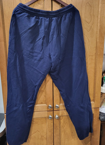 Fruit Of The Loom Navy Blue Joggers Sweatpants Size large - Picture 2 of 6