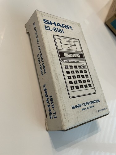 VINTAGE Sharp EL-8181 Print Calculator NEW IN BOX (NOS) - RARE - Bild 3 von 7