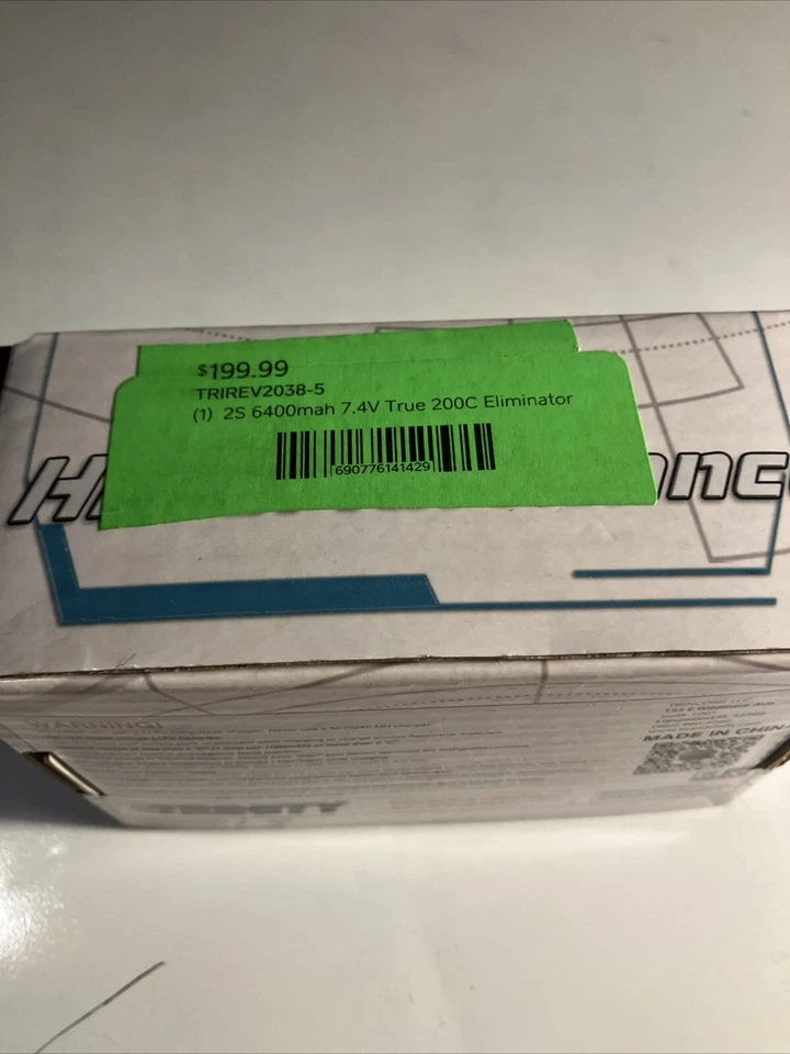 trirev2038-5 Trinity 2S 7.4V 6400mah True 200C Eliminator LiPo Drag Pack Xt90 - Image 2 of 4