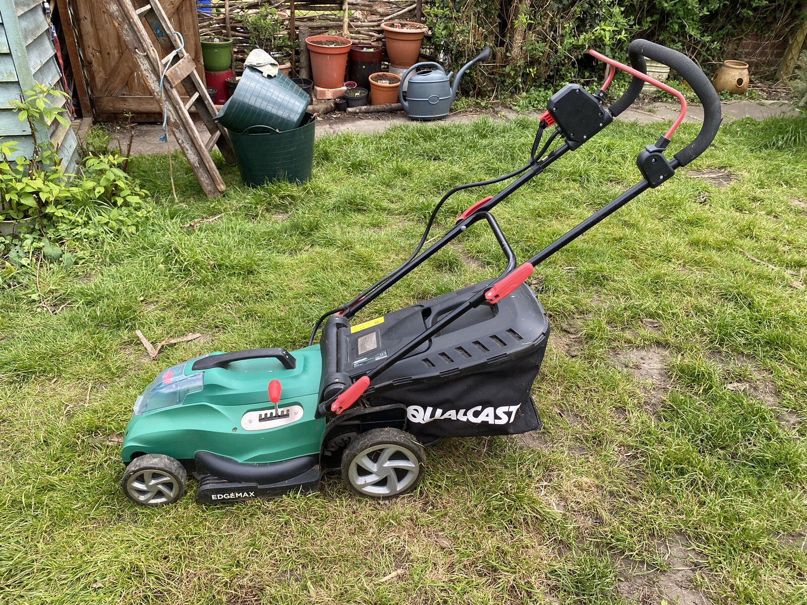 QUALCAST 36v LIION CORDLESS LAWN MOWER + BATTERY & CHARGER eBay