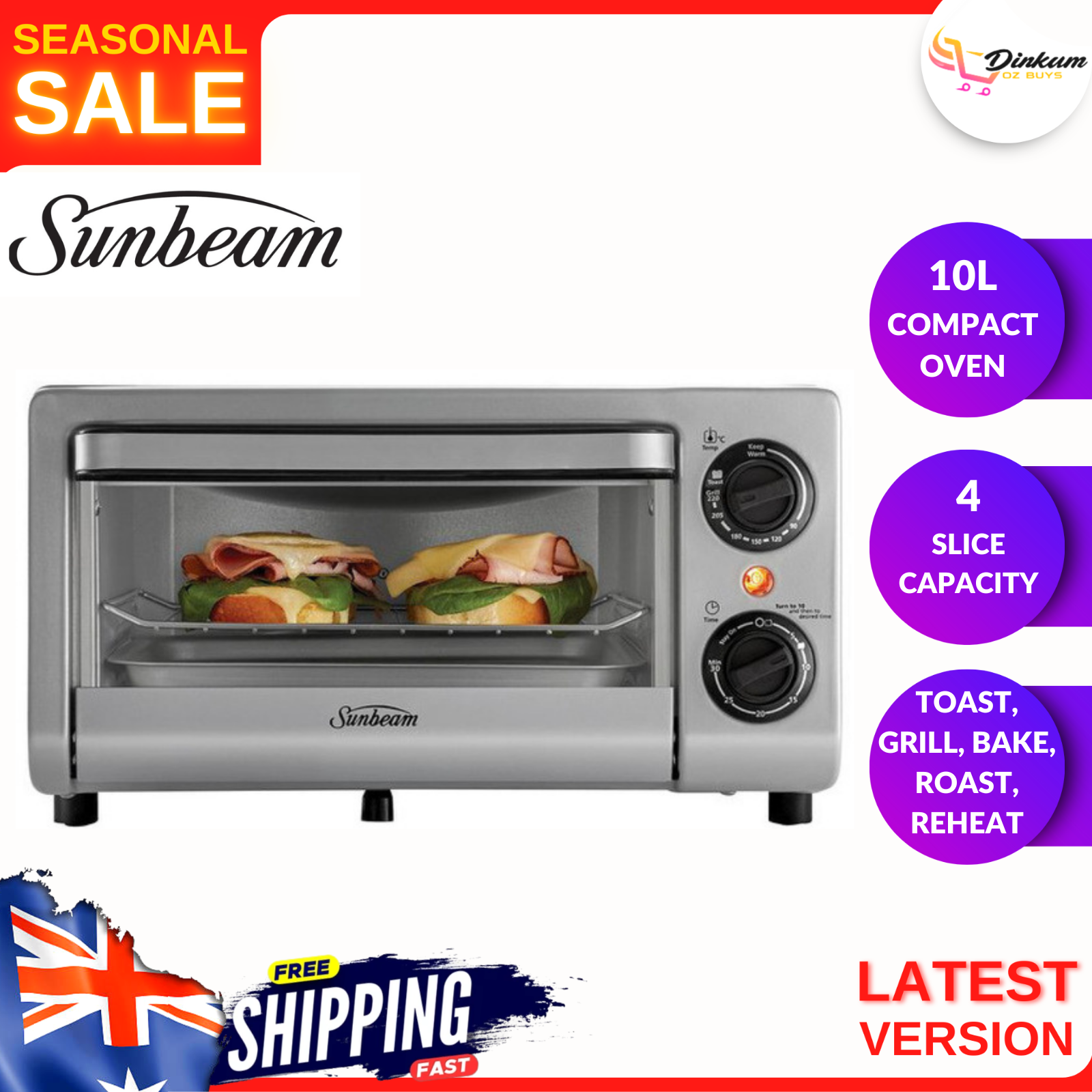 sunbeam mini bake and grill oven