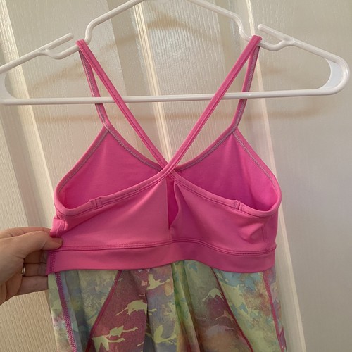 Ivivva by Lululemon Seaside Cruiser Dress Pockets Pink Green Girls Size 10 - Picture 8 of 11
