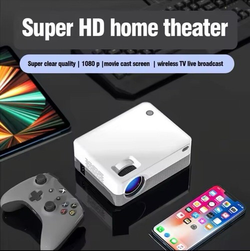 LED Projector HD 1280X720P 5G BT5.0 H700 Home Theater Outdoor Support 4k Mini - Picture 2 of 8