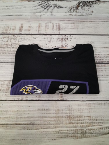 Baltimore Ravens T Shirt Mens XL Black Ray Rice #27 Sports Football NFL Nike - Picture 8 of 9