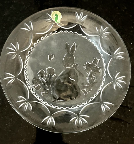 Waterford Crystal Velveteen Rabbit Easter Bunny Vintage Plate 8” - No Box