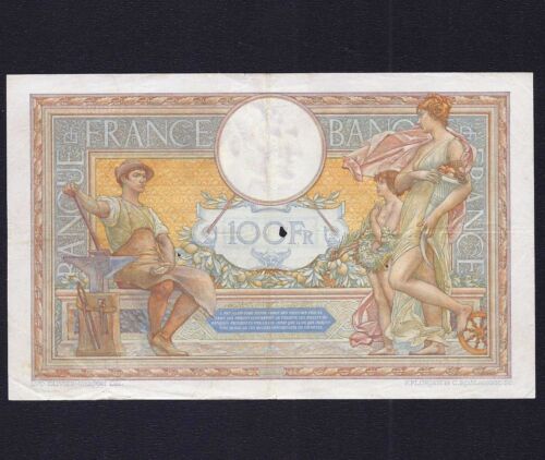 FRANCE 100 FRANCS 1937 P-78 - Picture 2 of 2