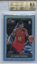 2019-20 Panini One And One De'Andre Hunter Blue /25 RC BGS 9.5 Hawks Rookie