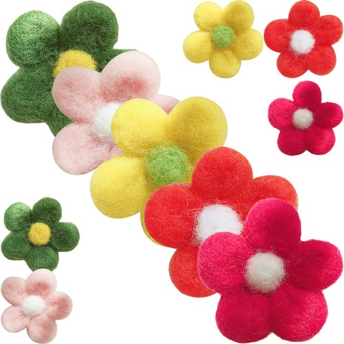 10 Pcs Wool Felt Hair Accessories Child Diy Felting Crafts Material - Picture 4 of 12