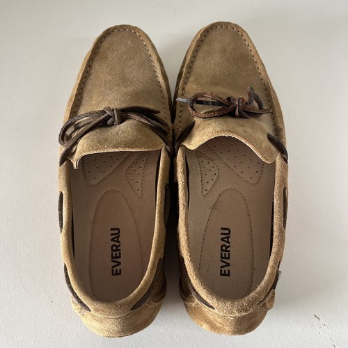 EVERAU AUS Size 9 Mens Leather Casual Moccasins - Picture 5 of 12