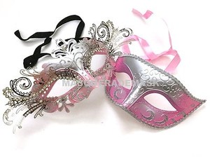 Metal Masquerade Ball Mask Red Devil Brithday Mardi Gras graduation School Prom