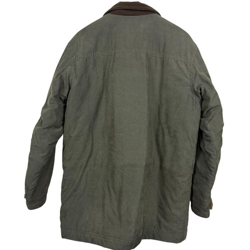 LL Bean Mens Wool Lined Barn Jacket Chore Coat Olive Green Winter Parka sz L - Picture 14 of 17